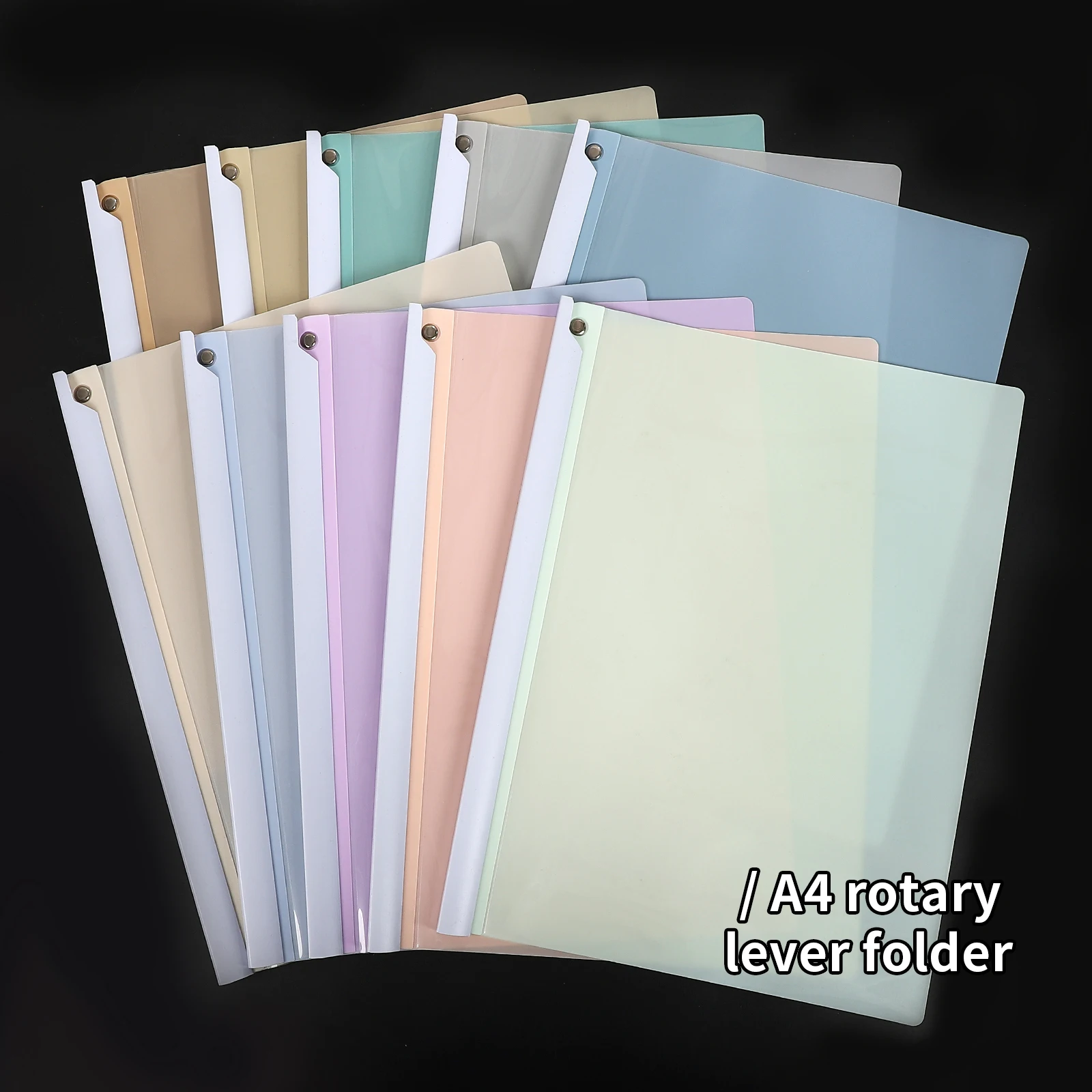 

5 Pcs/set Vintage Macaron Color A4 Rotable Pull Rod Folder File Storage Folder Creative DIY Journal Material Collage Stationery