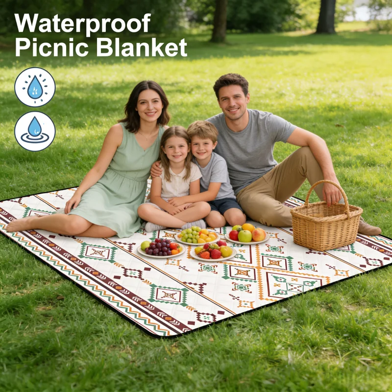 

Outdoor picnic mats, portable hand luggage moisture-proof camping blanket, suitable for travel, hiking, and beach use