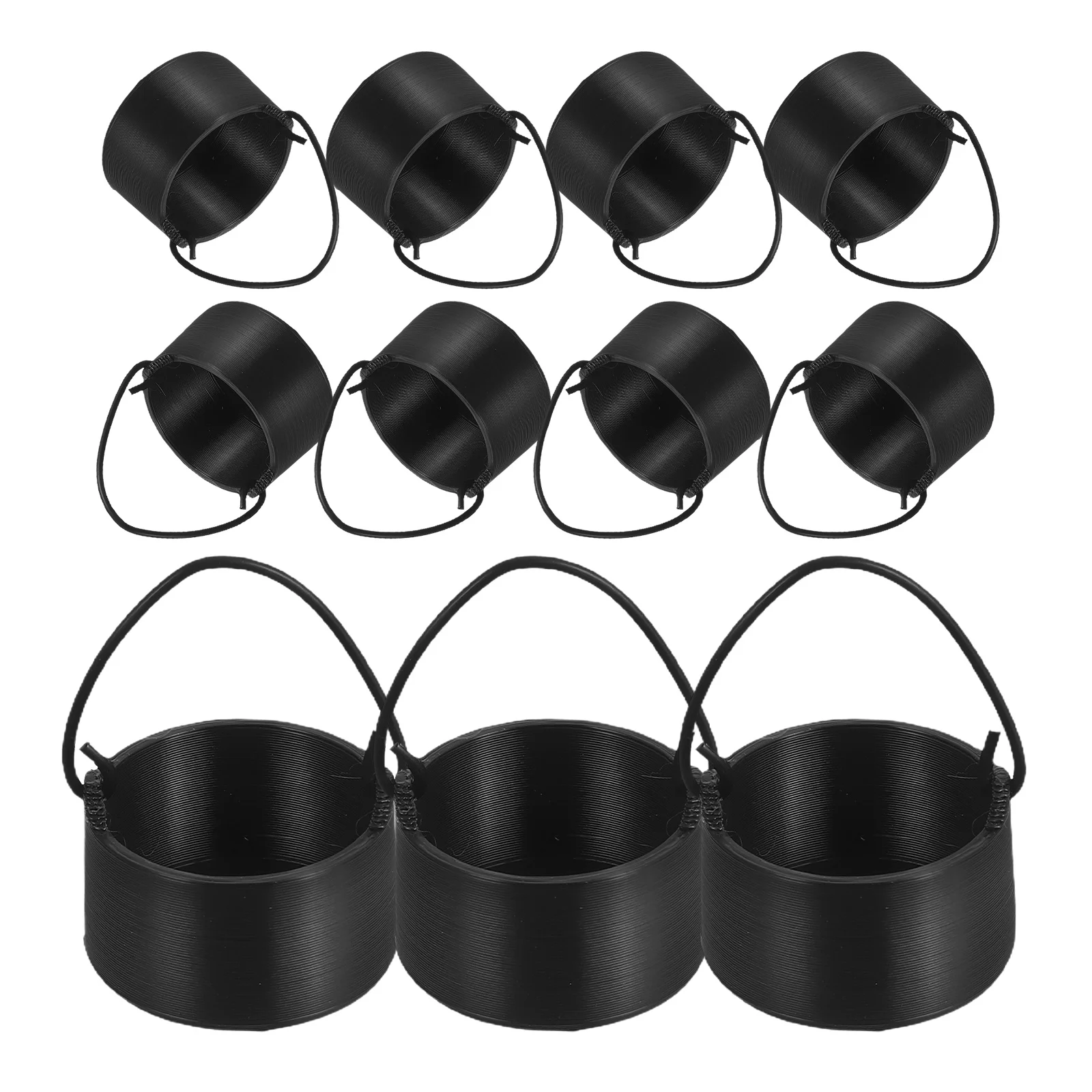

20Pcs Mini Halloween Cauldron Plastic Witch Buckets Black Cauldron Candy Holder Party Decorations Mini Plastic Cauldrons