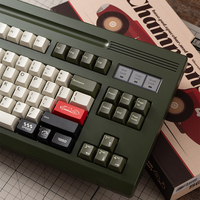PBTfans 1950 Theme Keycap Set PBT Custom Personalized Keyboard Cap Cherry Profile Key Cap for Mechanical Keyboard Accessories