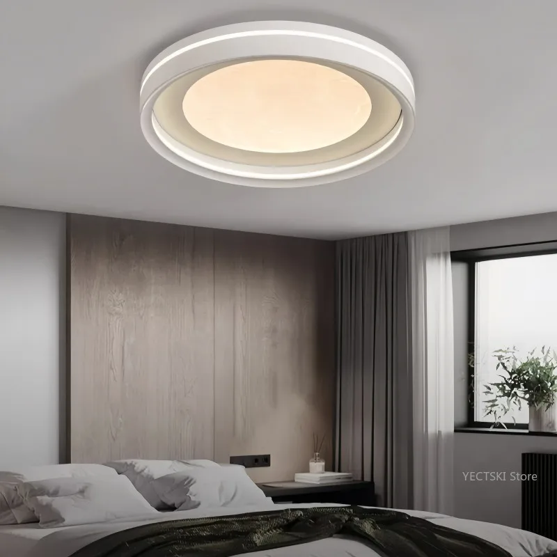 

Italian minimalist bedroom ceiling light, modern minimalist high-end feeling, study room circular atmospheric ceiling light