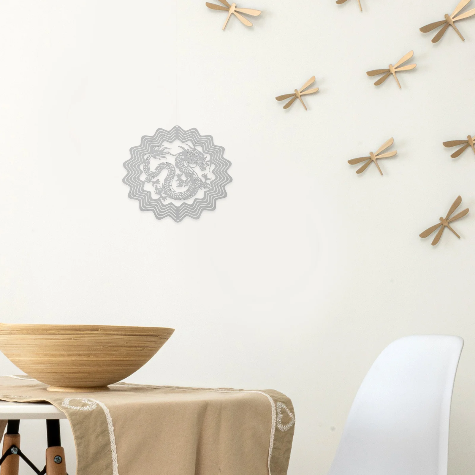 ديكور حديقة معدنية مغازل الرياح في الهواء الطلق معلقة النحت DIY بها بنفسك الإضاءة حديقة ساحة الفن ديكور الرياح المغازل ديكور الحديقة #3