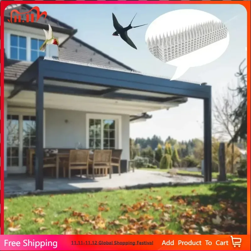 

10Pcs Plastic Bird Repeller Spikes Fence Wall Animal Repellent Cat Anti Pigeon Spikes Anti-bird Outdoor Squirrel Garden Fences