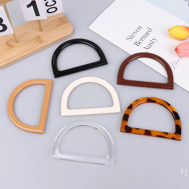 

[YU]2Pcs D Shape Bag Handles DIY Replacement Handbag Tote Handles Decorative Bag Handles Purse Crochet Bags Making Supplies