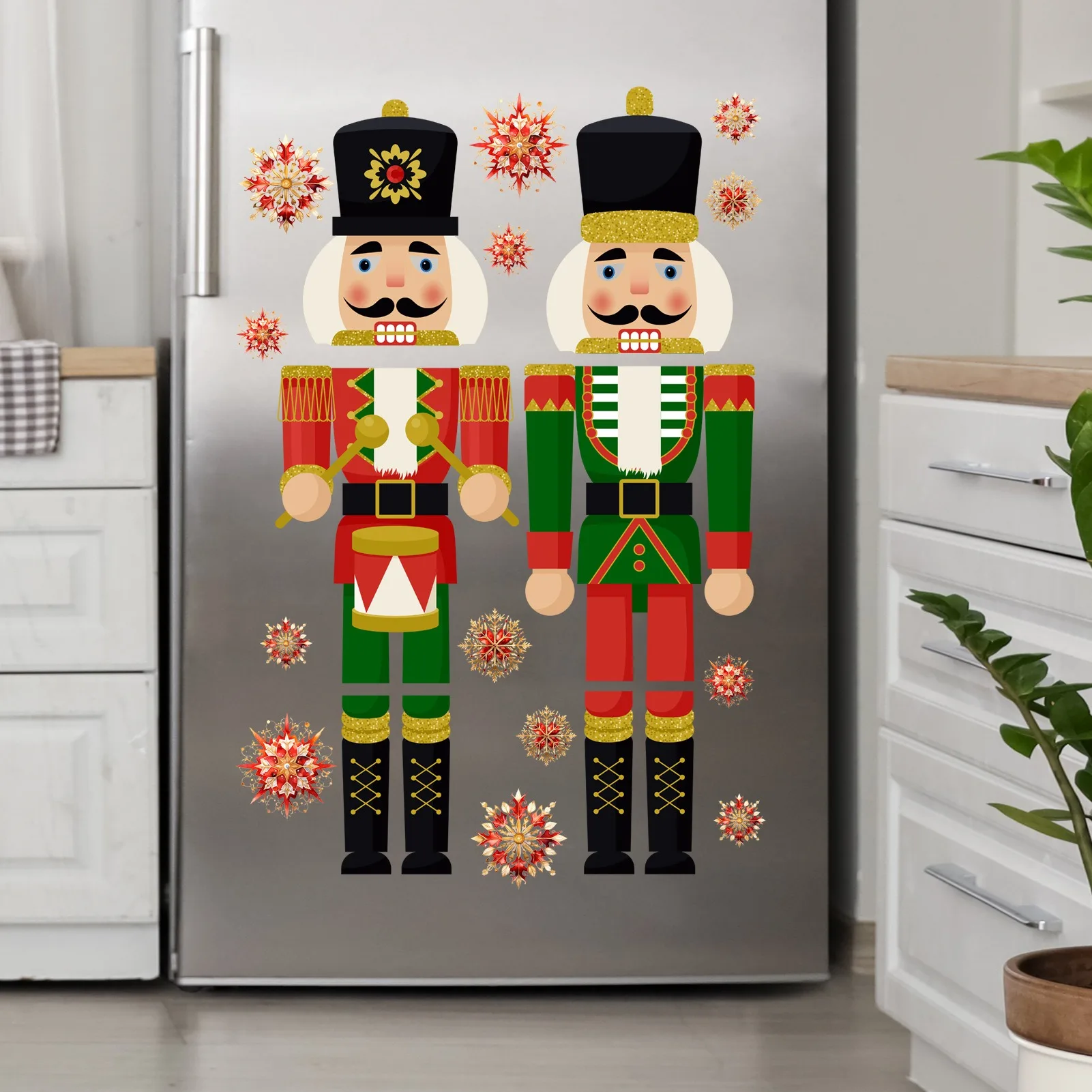 Christmas Soldier Door Stickers Xmas Tree Window Glass Stickers Merry Christmas Decors Noel Navidad Happy New Year 2026