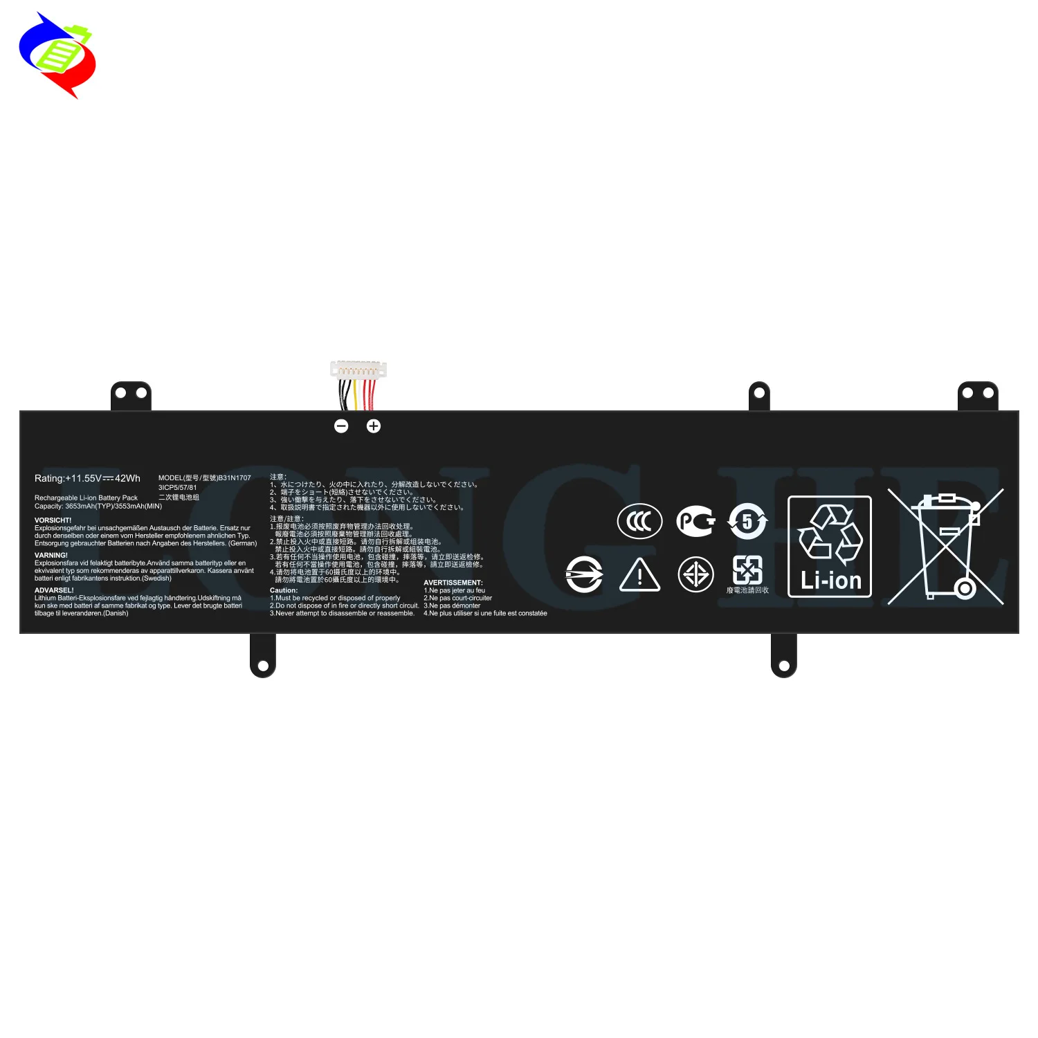B31N1707 Laptop Battery for ASUS VivoBook 14 S14 S410UQ S410UN S410UV X411U X411UA X411UN X411UF X411UQ Replacement Battery