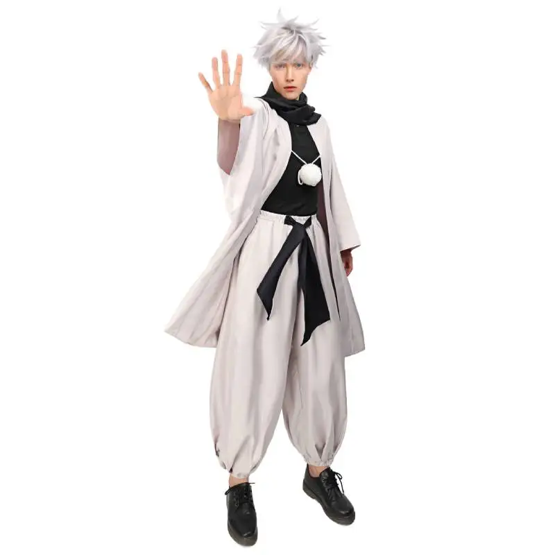 DAZCOS-Disfraz de Toji Fushiguro para adultos, traje de Cosplay, Top elástico, pantalones, Top de manga corta, uniforme de Halloween, Unisex