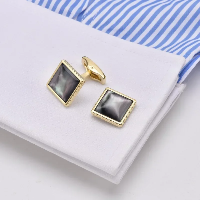 Cufflinks Men's High-end Fashion French Suit Shirt Accessories Flow Colorful Tourism Commemorative Exhibition  Clothing Gifts