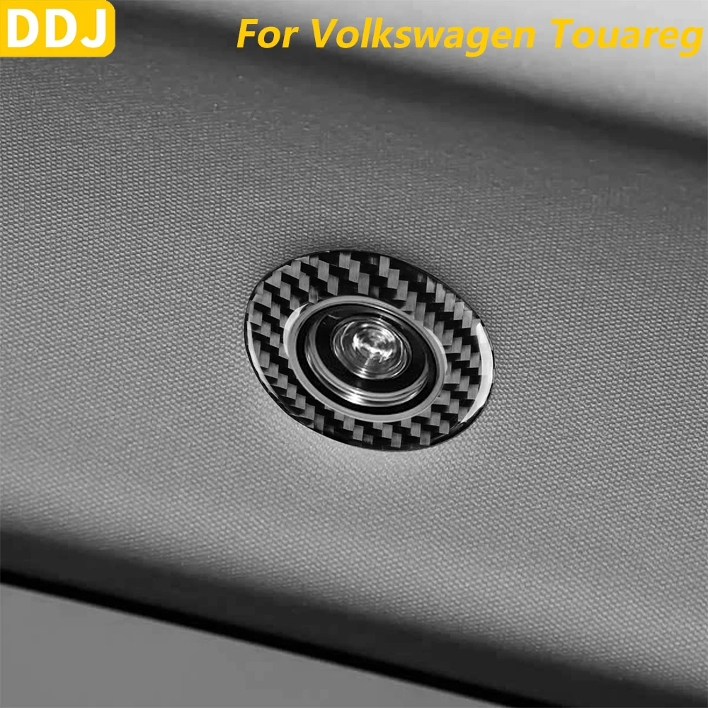 

Для Volkswagen Touareg 2019-2026: накладка на панель заднего потолочного светильника из углеродного волокна, декоративная наклейка, аксессуар для автомобиля