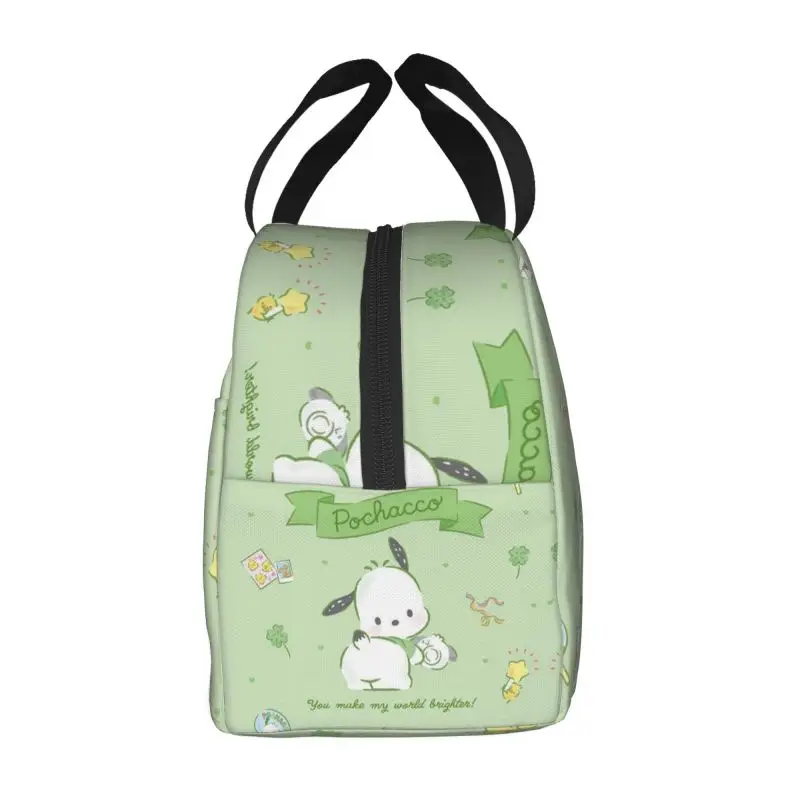 Personalizado Kawaii Dos Desenhos Animados Térmicos Lunch Bag para As Mulheres, Multifuncional Caixa De Comida, Caixa De Comida, Reutilizável, Sanrio Pochacco