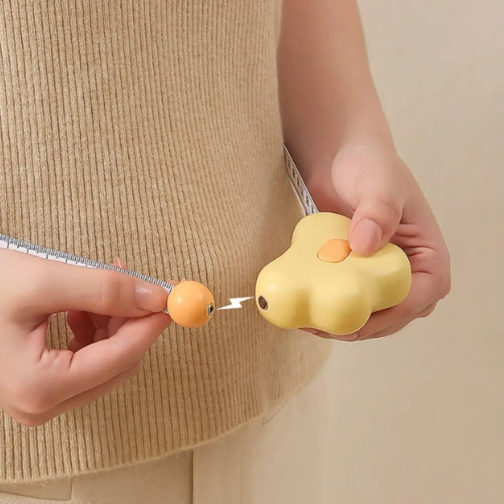 Magnetic Design Soft Body Tape Measure One-Button Auto-Shrink Dual-Scale Markings Auto Retractable Tape Measure