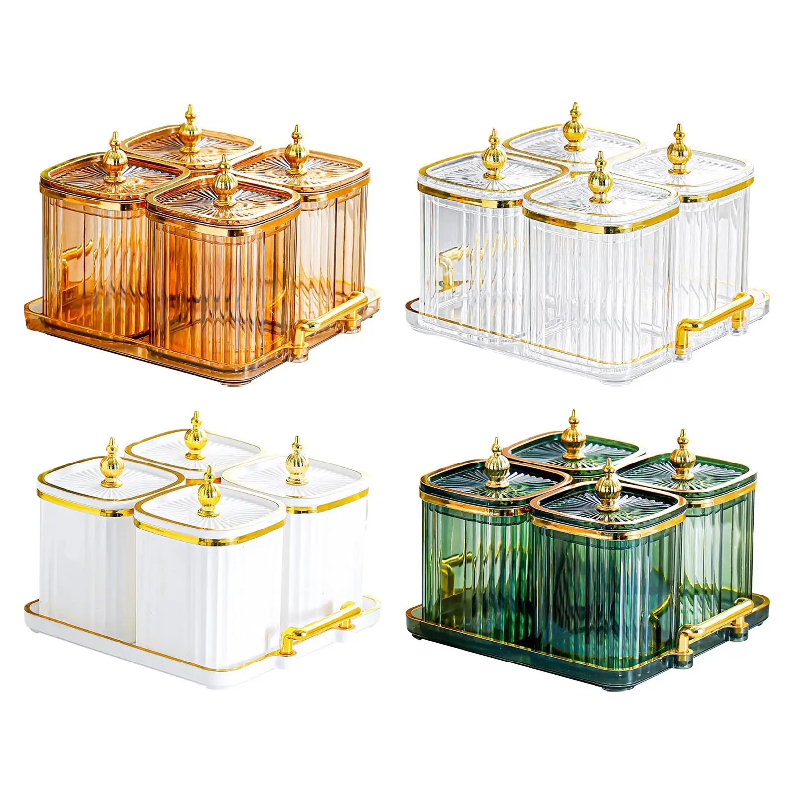 Plateau de service pour fruits avec couvercle, boîte de rangement pour collations et friandises