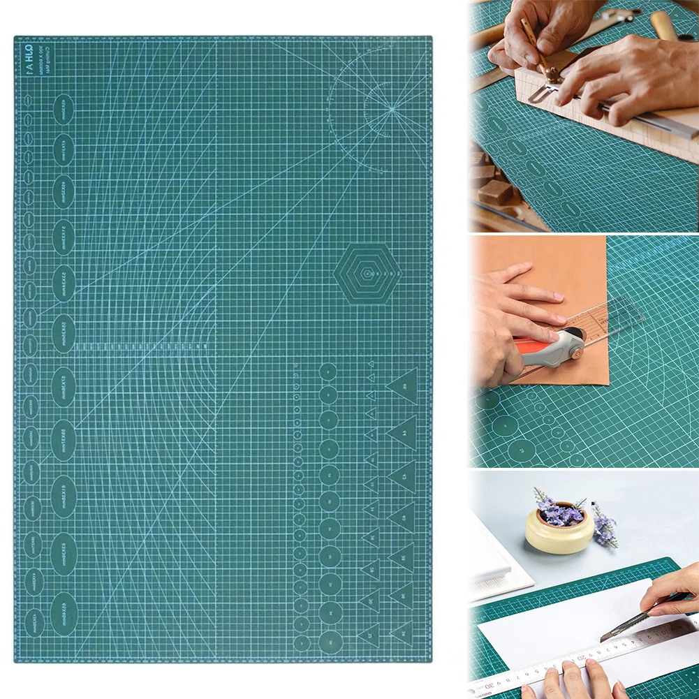 Self Healing Cutting Mat Gridded Cutting Board Double-Sided PVC Cutter Plate 90x60cm Rotary Cutting Board for Fabric Arts Crafts