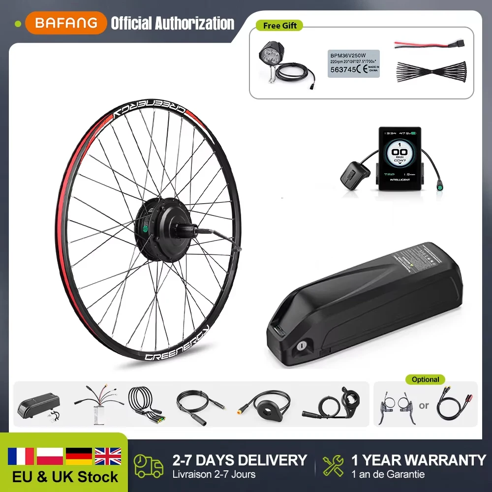 Bafang 500W Wheel Hub Motor with Battery 48V 20Ah 17.5Ah Electric Bike Conversion Kit Front Rear Drive Bicycle Engine EBike Kits