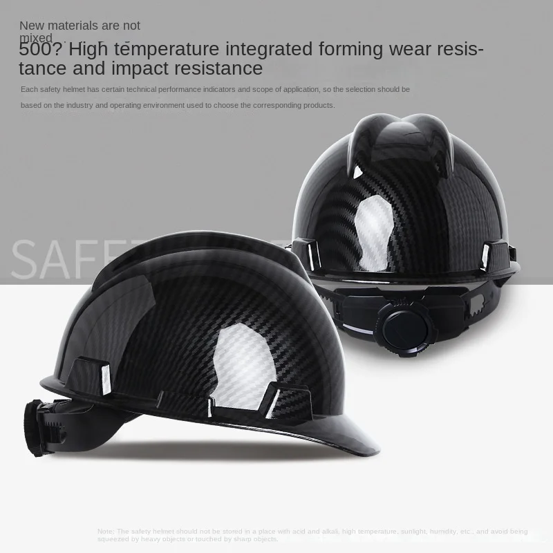 Imagem -02 - Carbon Fiber Color Trabalho Safety Helmet com Aberturas Abs Industrial Head Protection Construção Hard Hat ce En397 Padrão