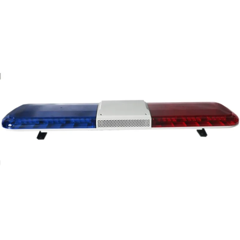 Truck Roof Warning Light Bar Red and Blue Emergency Strobe Light Emitting Diode with 12v Amplifier Siren and 200 Watt Speaker