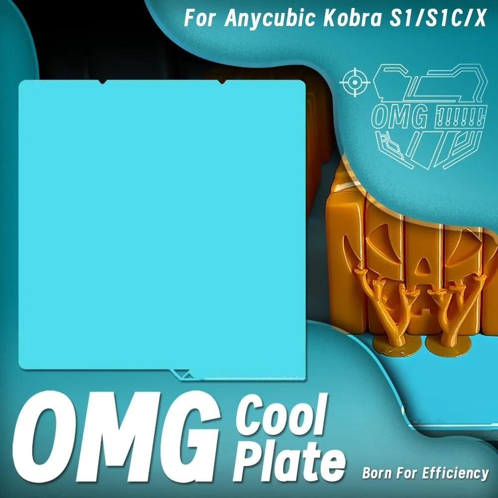 Piastra Fredda 264x276mm per Anycubic Kobra X Kobra 4, Piastra di Costruzione per Anycubic Kobra S1C, Piano Riscaldato per Anycubic Kobra S1 Combo in