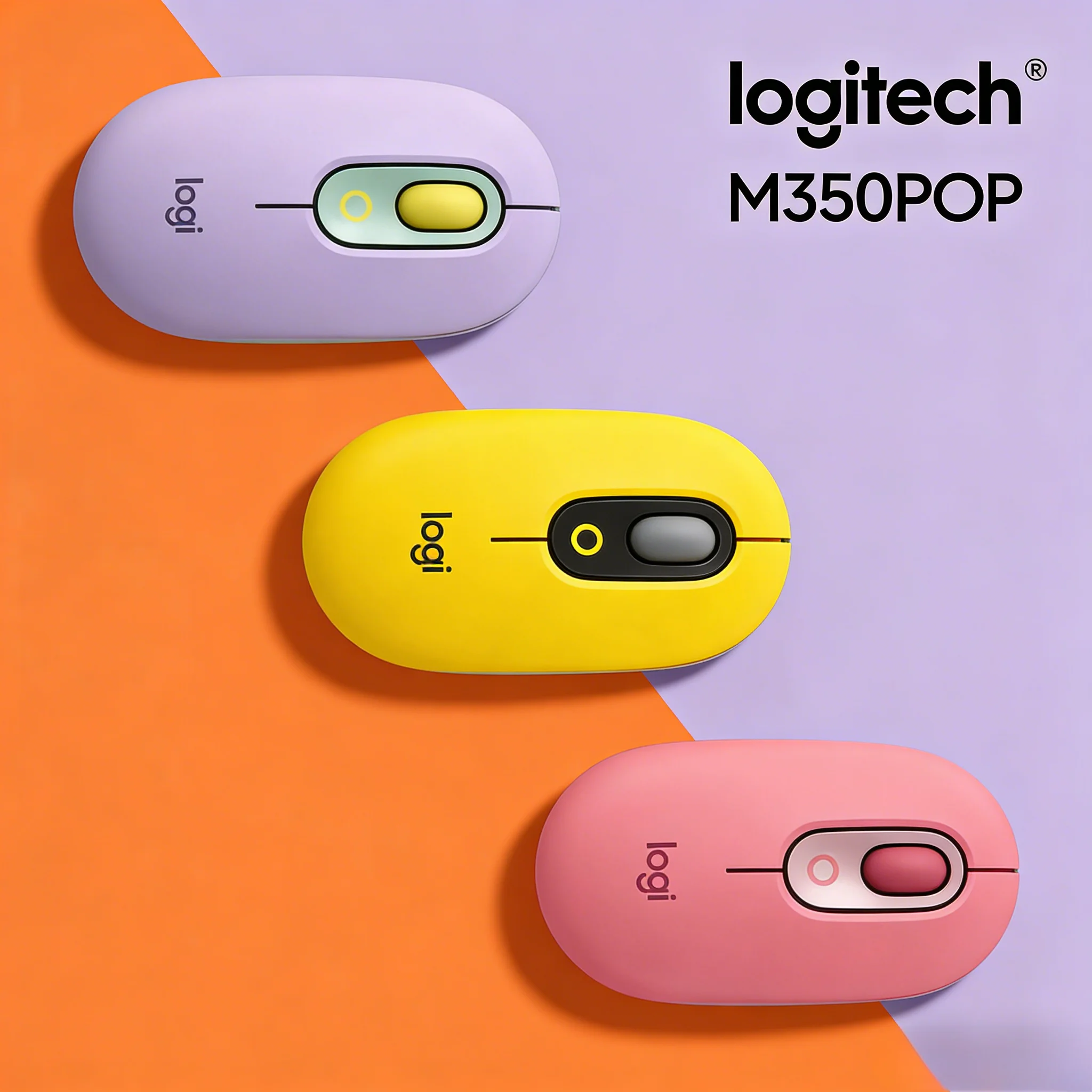 

Беспроводная мышь Logitech M350 POP, прочный аккумулятор, милая тонкая Bluetooth-мышь для ежедневного использования