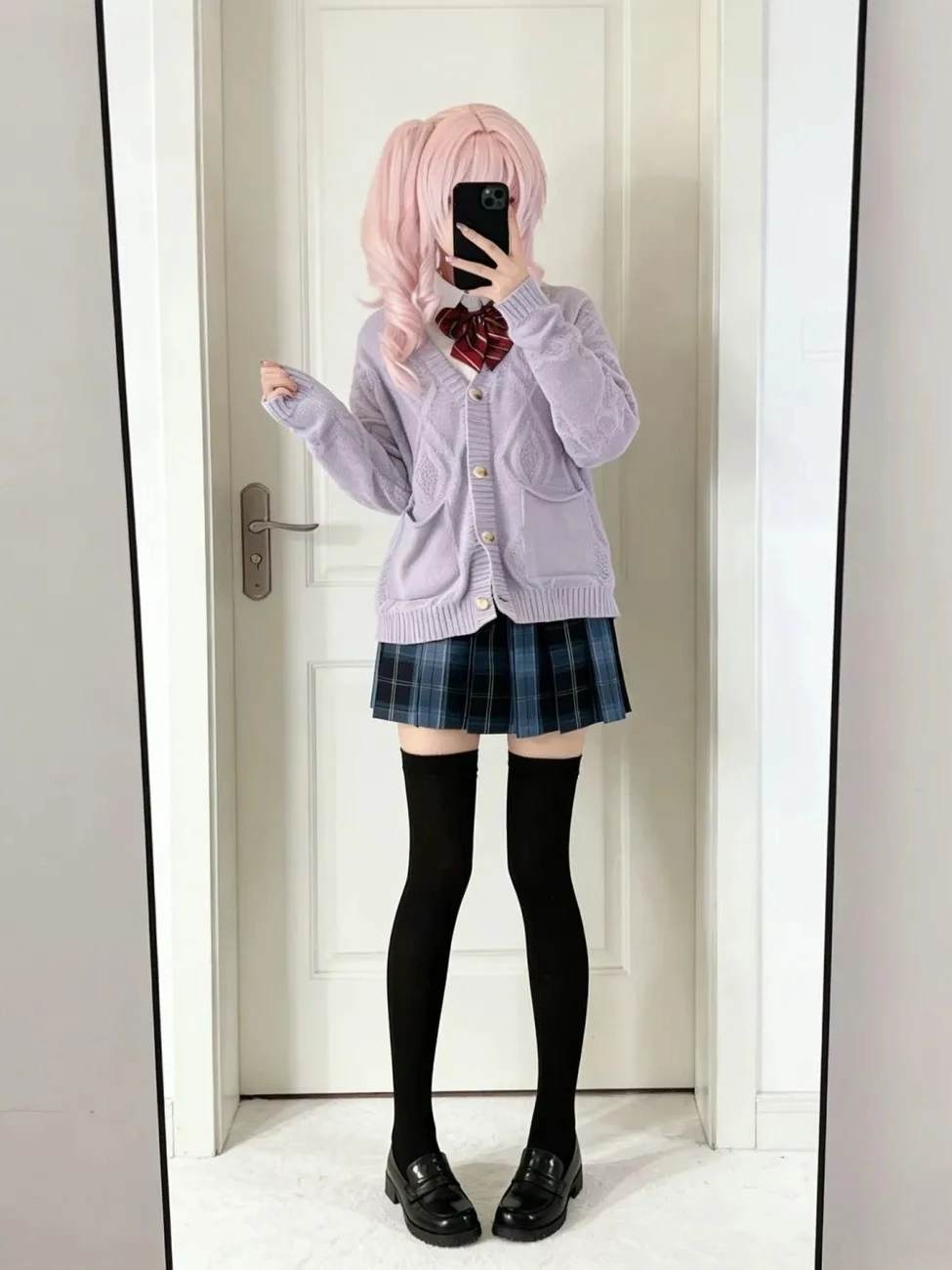 World Plan PJSK Xiangshan Ruiyi Cosplay Knitted Sweater Layering School Uniform JK Skirt Set Spring 2026 Ladies Fashion