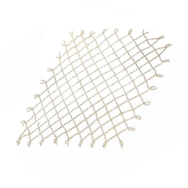 

652f Сверкающие стразы и кисточки с мешами прическа для волос на волоса