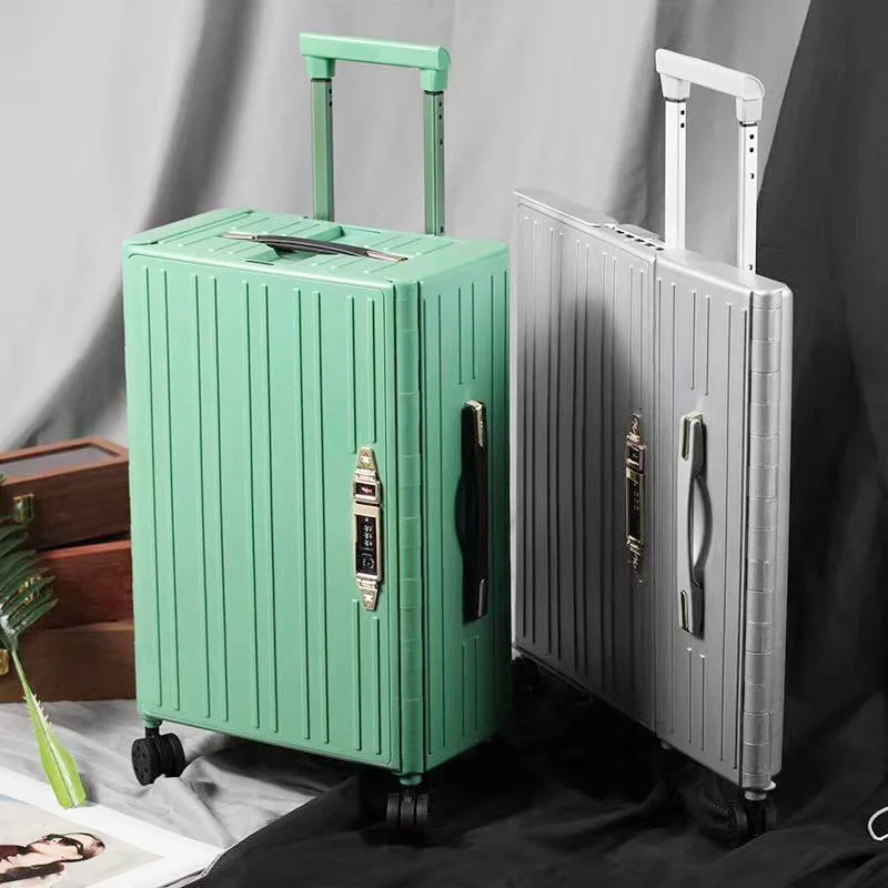 

New folding suitcase can be folded to facilitate the storage of 20-inch portable rolling luggage carry on password luxury box