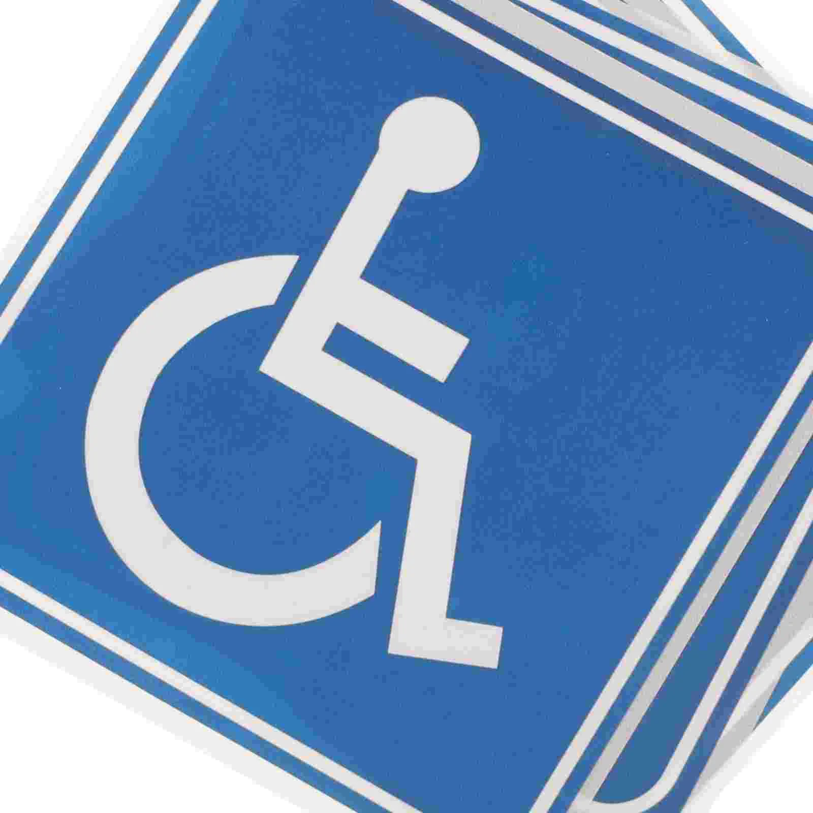 4 Sheets Stickers Disability Handicap Sign Self Adhesive Disabled Wheelchair for Car Window Decals Applique