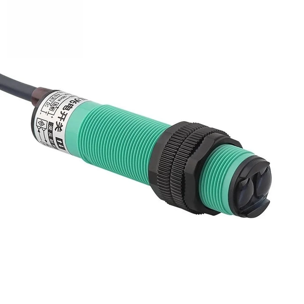 E3F-DS300C1 DC Powered Diffuse Reflective Photoelectric Switch with 10-300cm Adjustable Sensing for Machinery and Assembly Lines