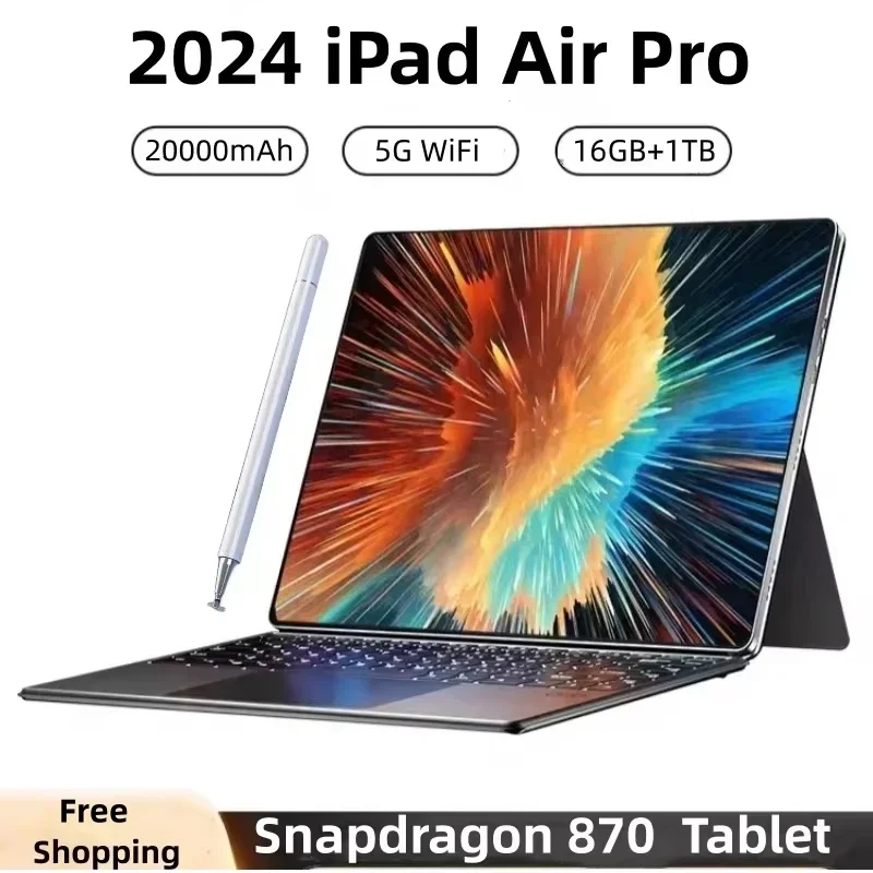 

2024 Оригинальный IPad Air Pro Планшет 11 дюймов HD 4K Android 13 16 ГБ + 1T 20000 мАч