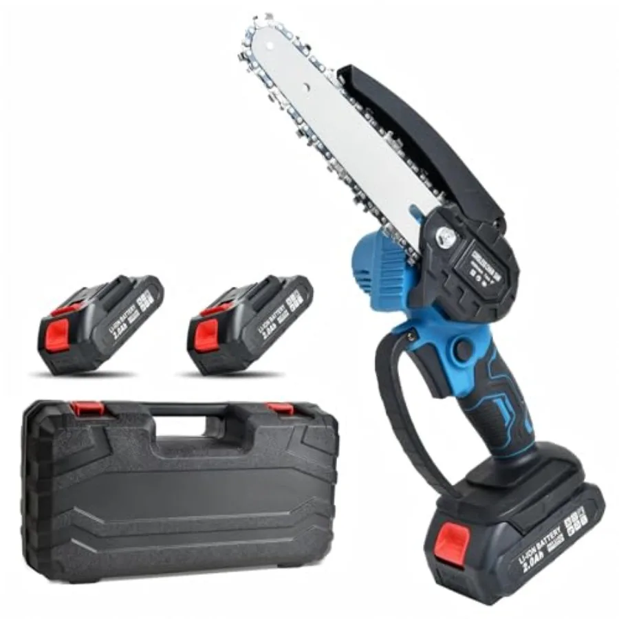 

Mini, Portable Electric Cordl Chainsaw, Handheld Pruning Shears Chain Saw for Tree Branches with 2 Batteries and Carrying Case