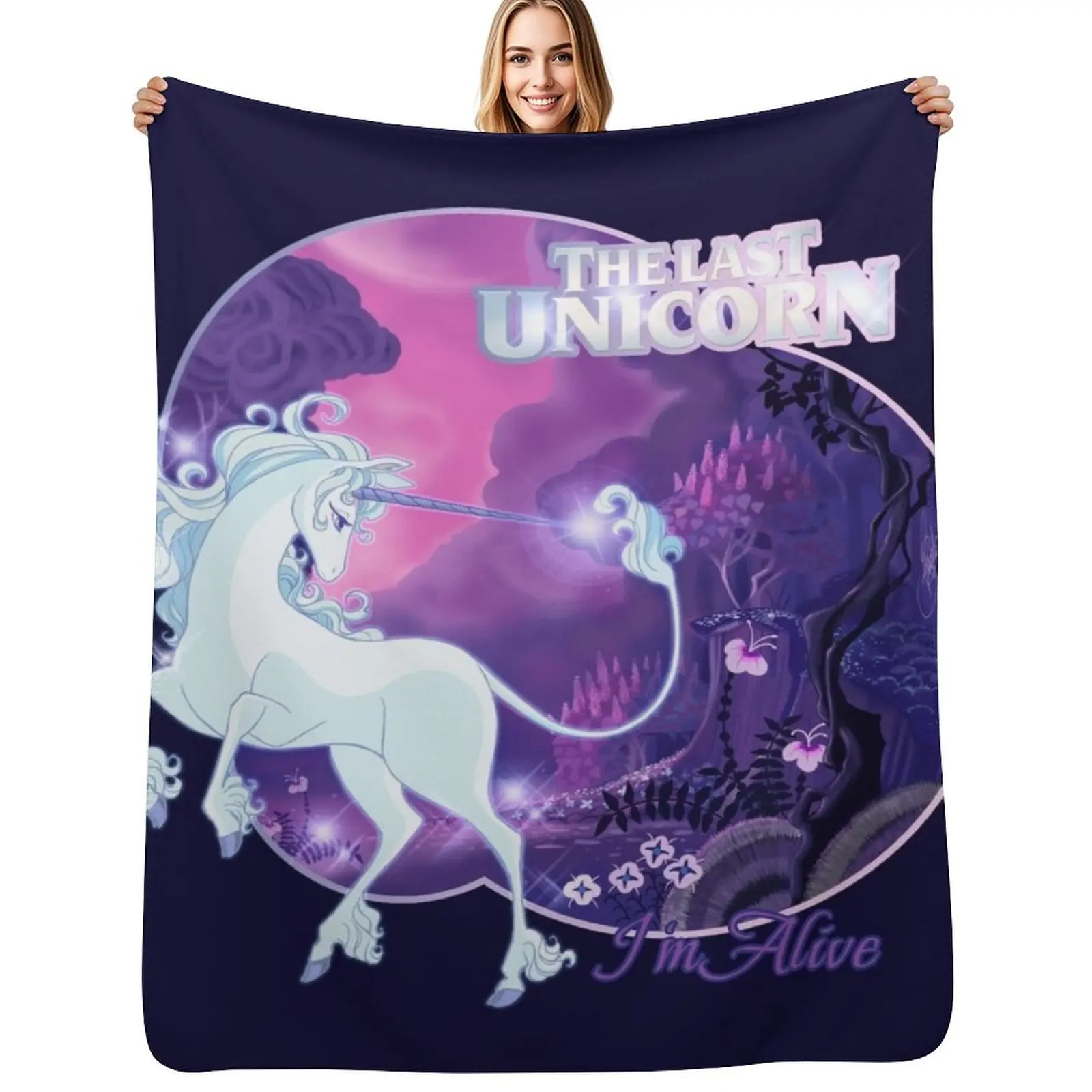 I'm Alive - Lilac Throw Blanket Fluffy Cozy Throw Blanket for Home Decor