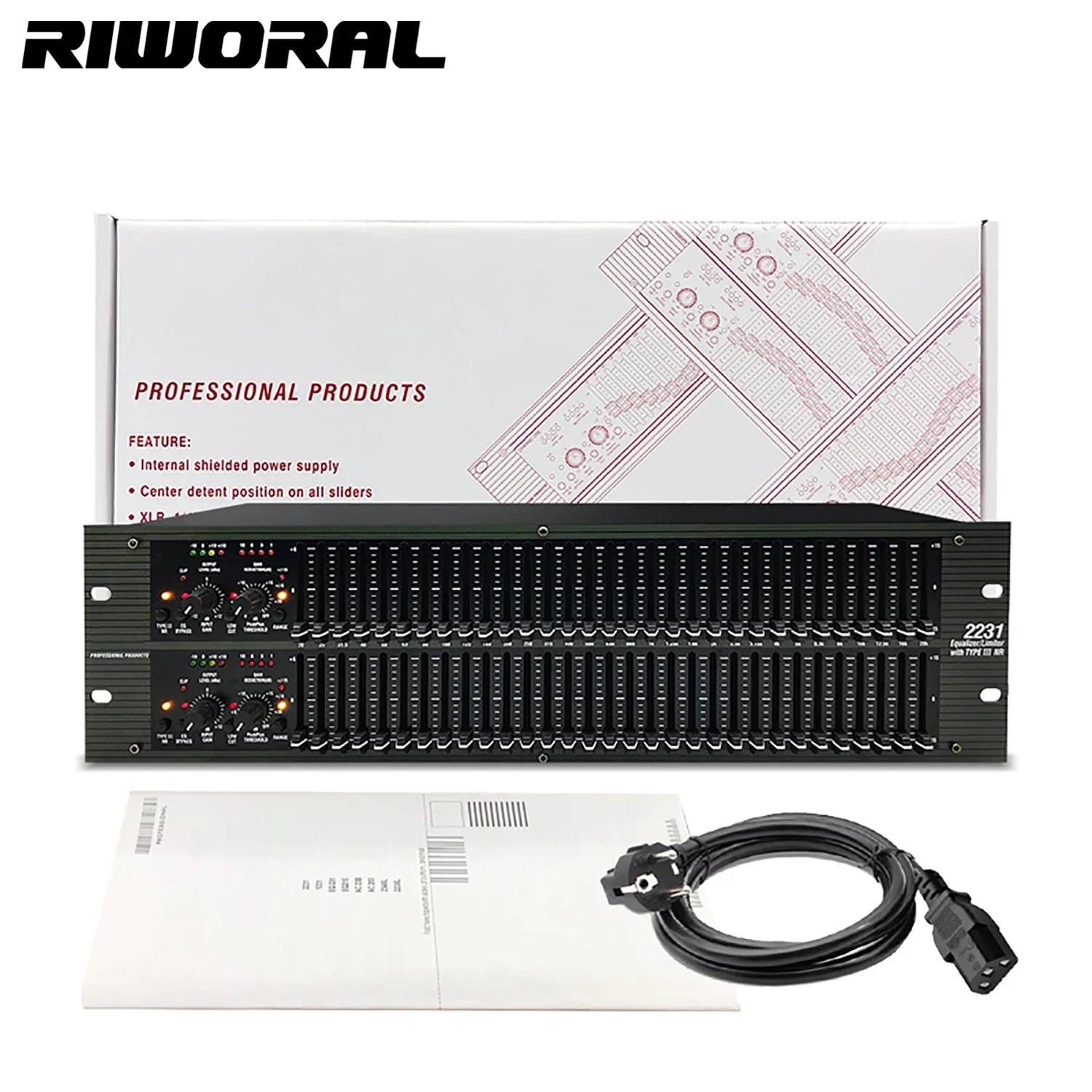 

2231 standard 3U structure 2x31 frequency band professional equalizer with high pass filter