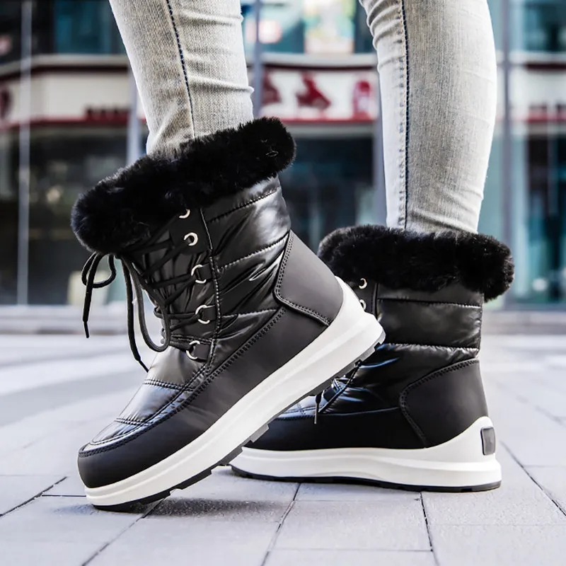 2023 Winter Boots Women Warm Snow Boots for Women Plus Plush Waterproof Female Boots Anti-slip Design Ankle Boots Bota Feminina