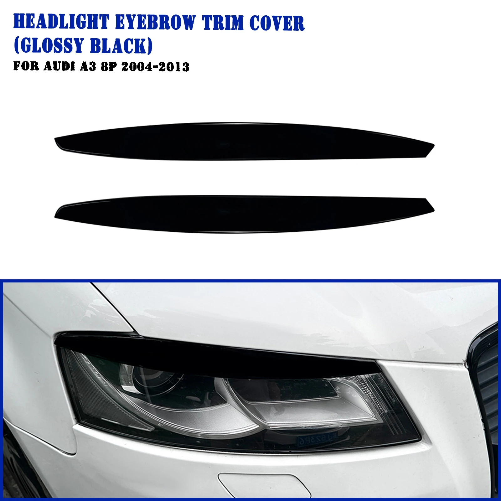 

2 шт. автомобильные фары, веко, фара, крышка для бровей, украшение для Audi A3 8P 2004-2013