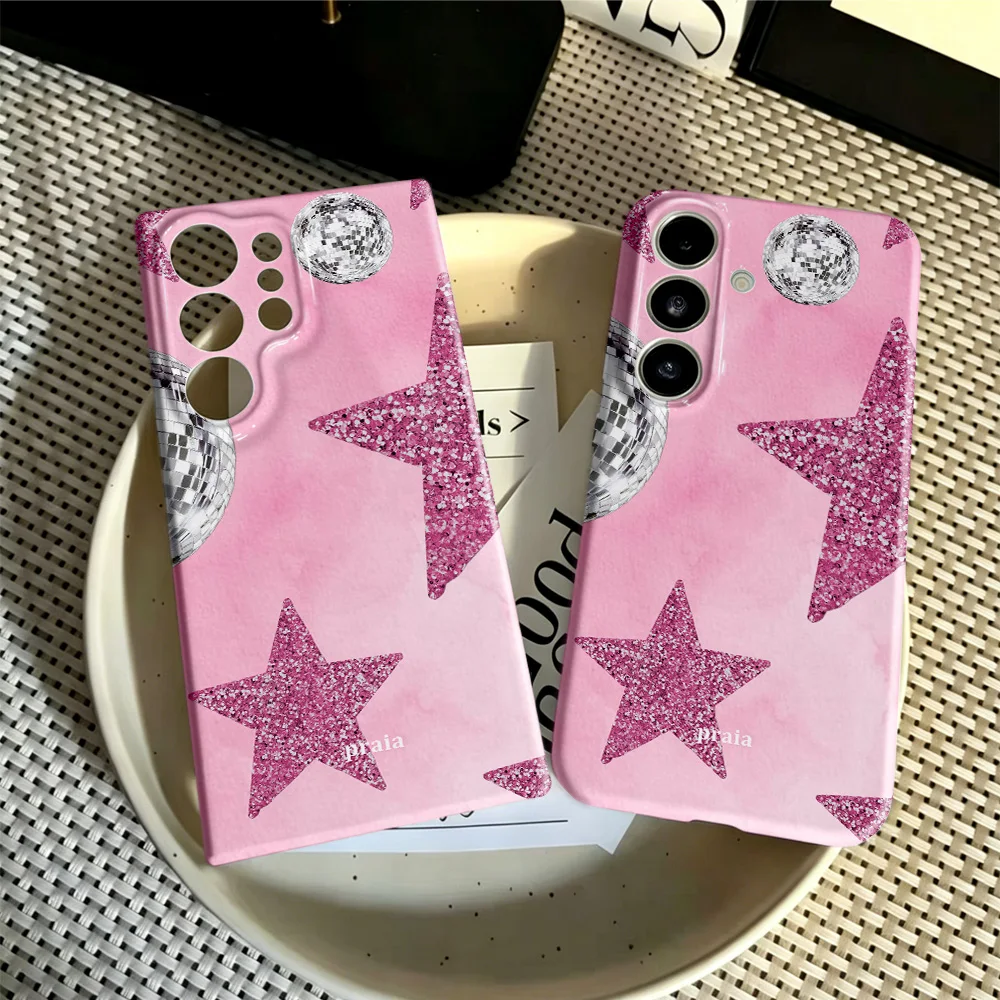 New Y2K series Glossy Film Hard Phone Case for Samsung Galaxy A37 A57 A17 A07 A16 A56 A26 A36 A06 A55 A35 A15 A54 A05 A14 4G 5G