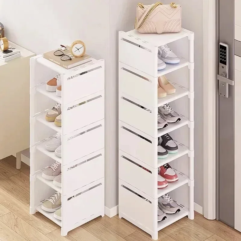 Corridor Cover Standing Coat Rack Shoe Organizer Shoe Cabinet Storage Narrow Small Shoemaker Shoerack Hanger Shoe-shelf