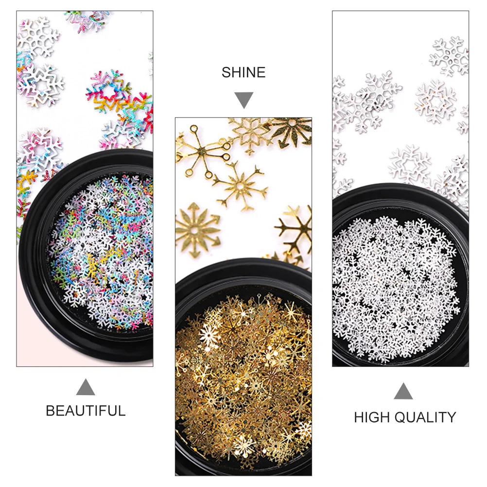 

Nail Art Sequins Snowflake Stickers Christmas Manicure Charms DIY Handmade Jewelry Decor Snowflake Nail Decorations
