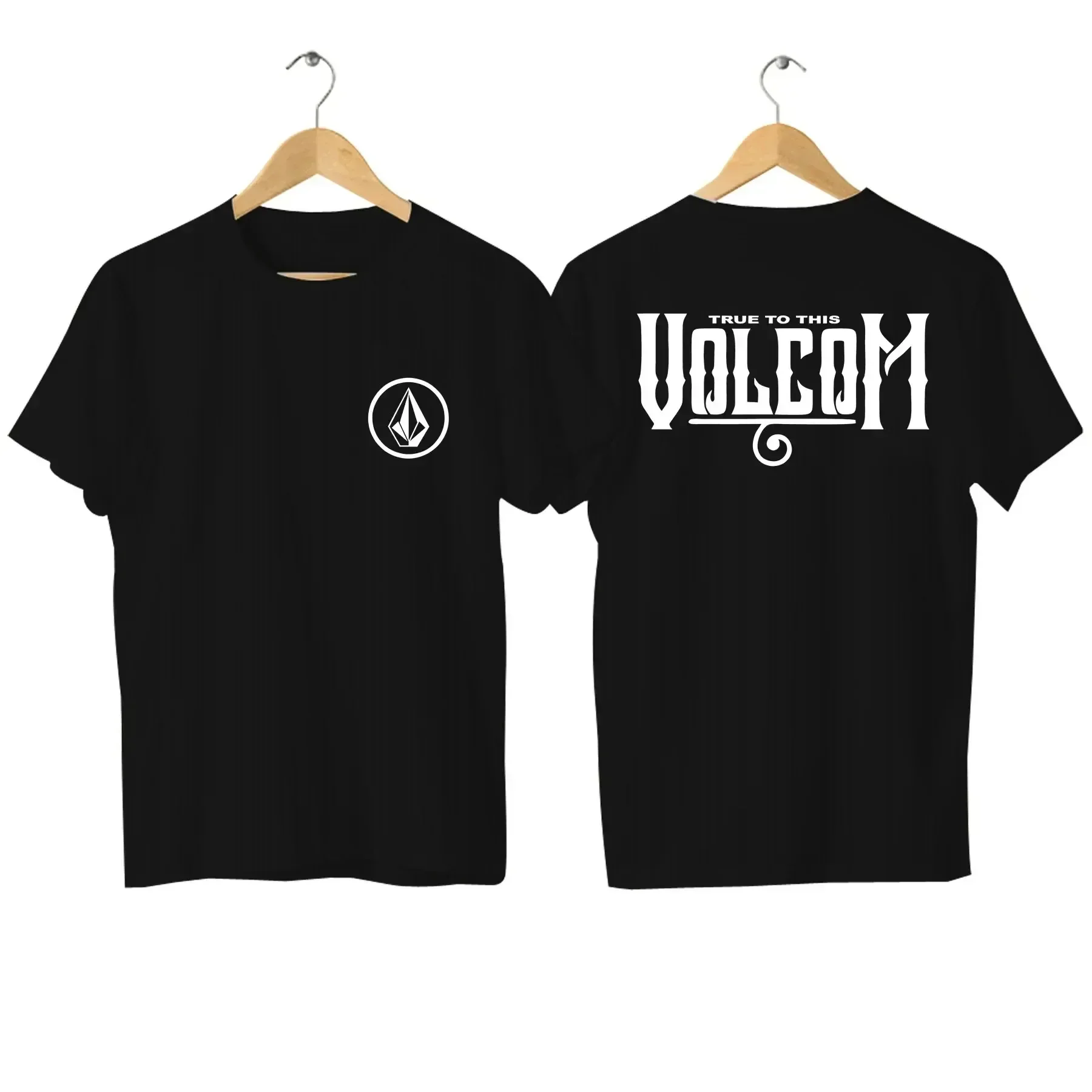 Volcom Stone Men's and Women's Hot Fashion Brand Cotton Short-sleeved T-shirt Brand Printed Top with Casual Streetwear