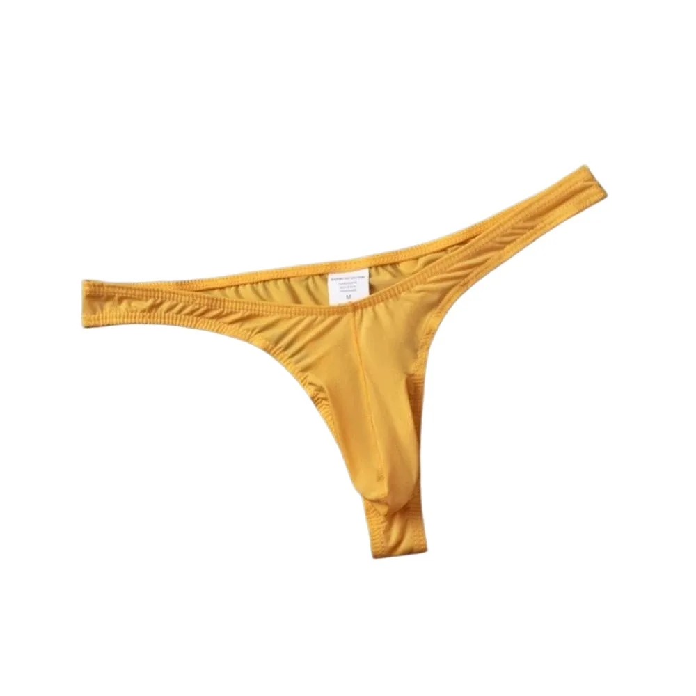 Comfortable Low Waist Men Thongs Thin Strap Solid Color Men's Panties T-back Underwear Male Briefs Summer