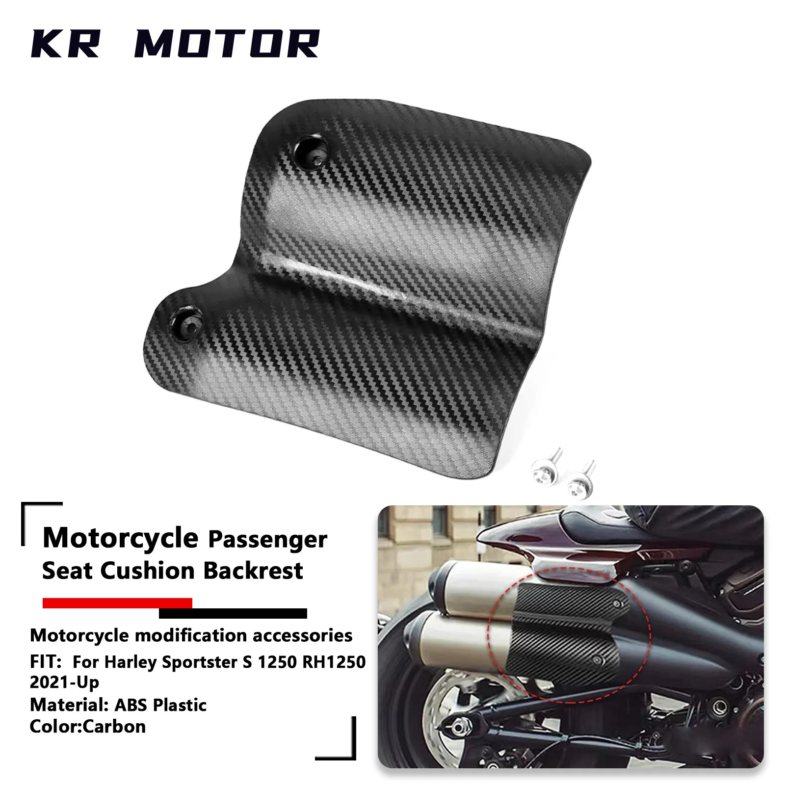 

Fit For Harley Sportster S 1250 RH1250 2021-Up Motorcycle Exhaust Heat Shield Rear Muffler Pipe Deflector Guard Protector Cover
