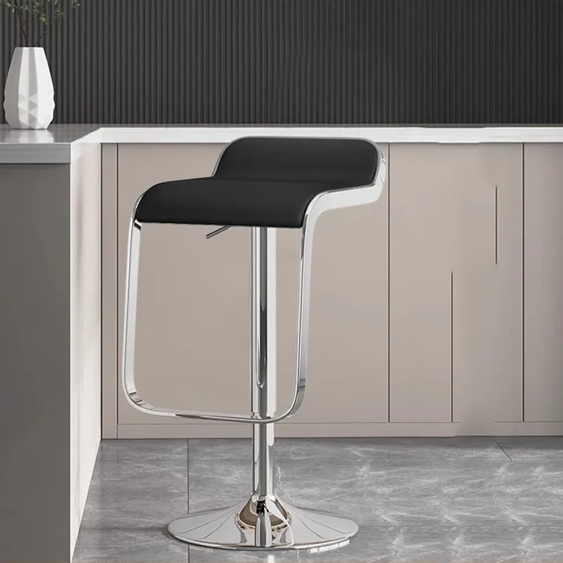 High Quality Modern Bar Chairs Silver Adjustable White Stylish Nordic Swivel Comfortable Bar Chairs Alto Furniture