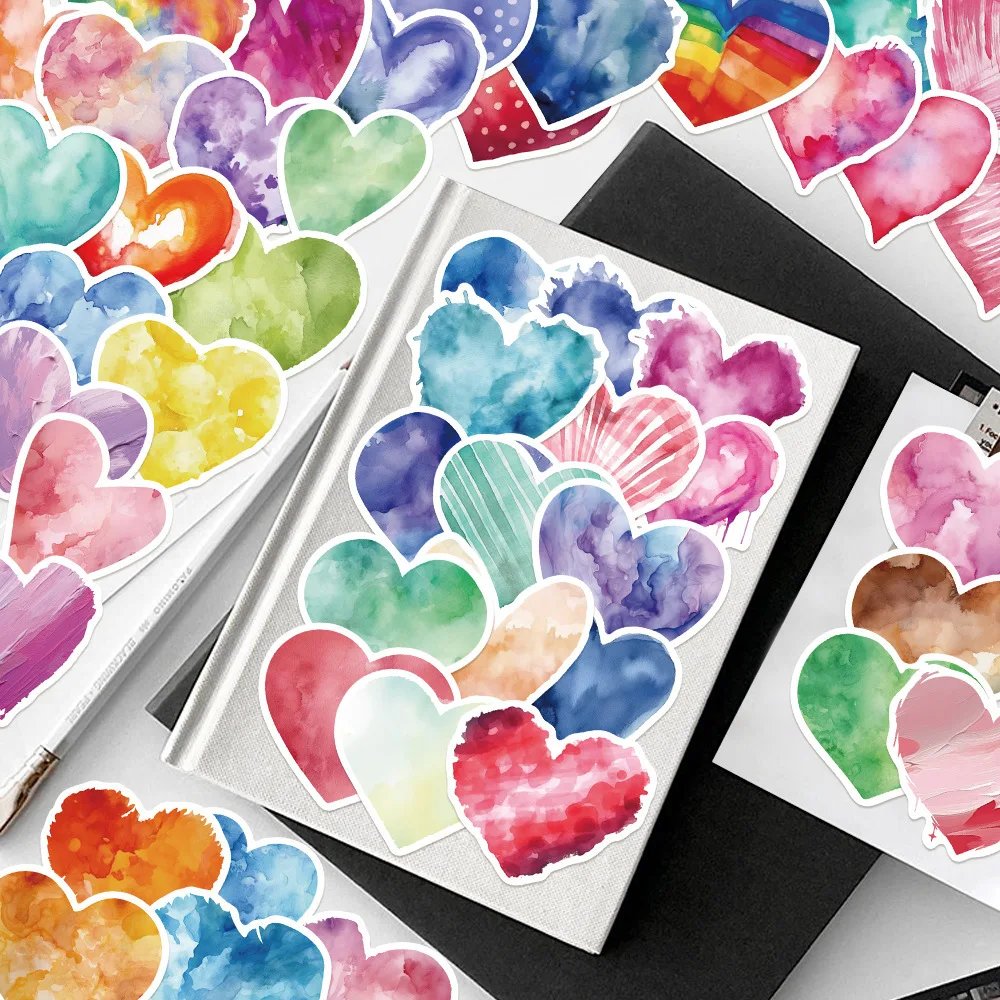 50Pcs Small Fresh Love Valentine's Day Series Graffiti Stickers Suitable for Laptop Helmets Desktop Decoration DIY Stickers