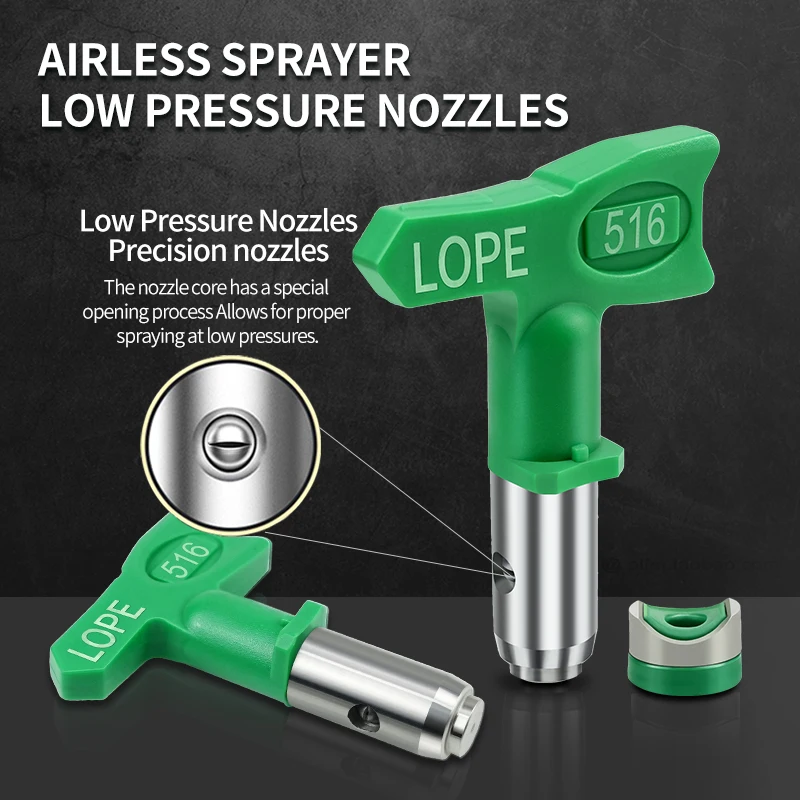 Airless Tip Low Pressure For Titan/Wagner/ Airless Paint Spray Gun Etc. Type Nozzle Green Sprayer 310/516/410/208