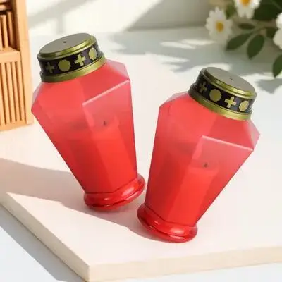 

2 шт. светодиодных светильников для кладбища, бездымные, религиозные, декоративные, на батарейках, электрические чайные свечи-лампы