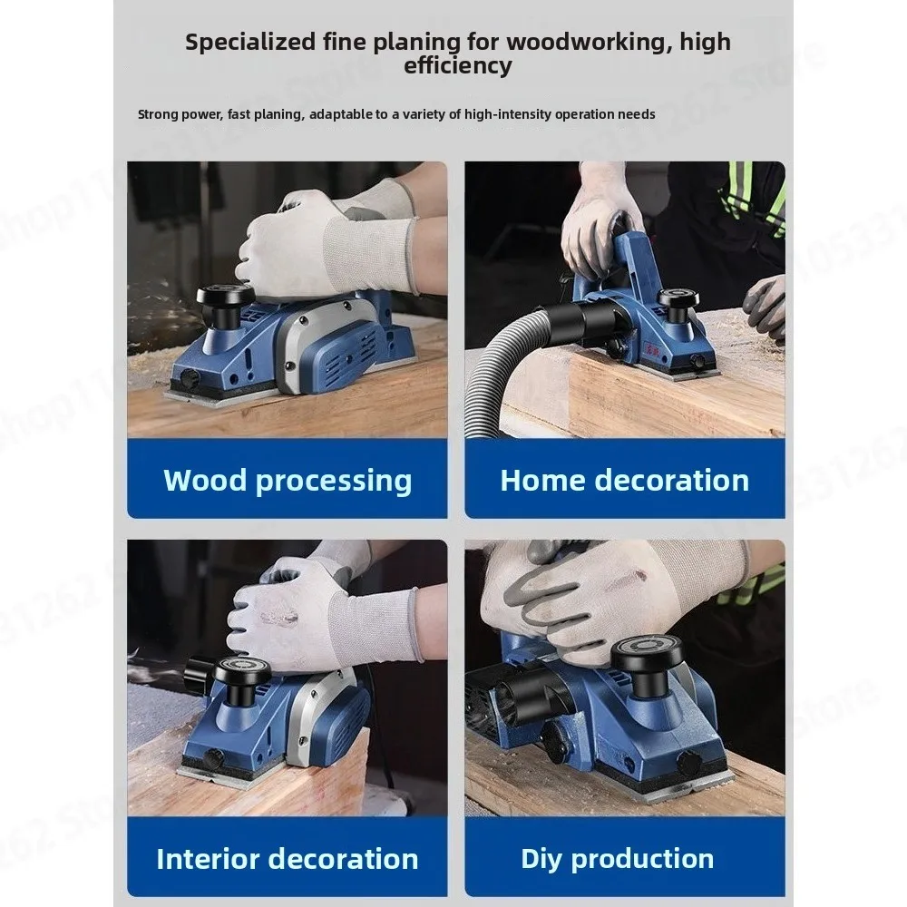 500W FF02-82×1 Electric Hand Planer Woodworking DIY Portable Multifunctional for Home Wood Cutting