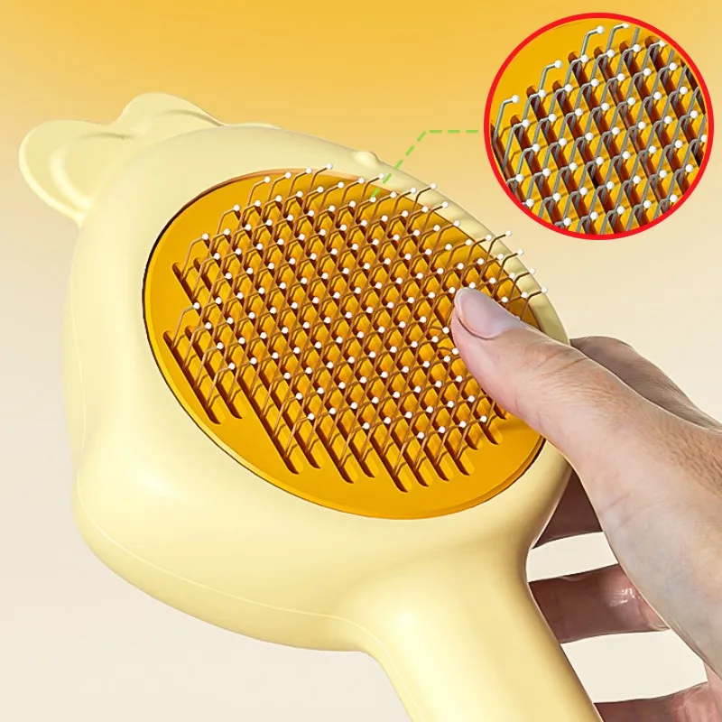 

Dog Comb Massage Dogs Brush Dog Grooming Self-cleaning Cat Brush Combs Pet Hair Remover One Button Combs for Cats Hair Cleaning