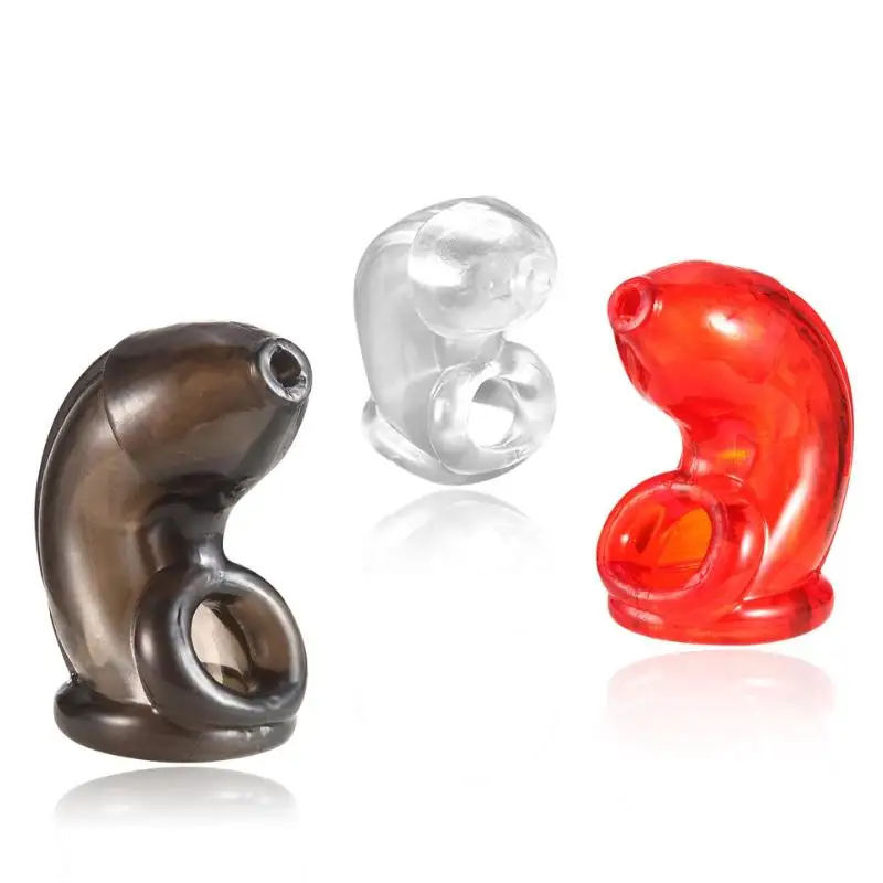 Cock Cages Penis Sleeve Male Soft Penis Ring Reusable Condoms Penis Extension Chastity Device Sex Toy For 18+ Men Sex Shop