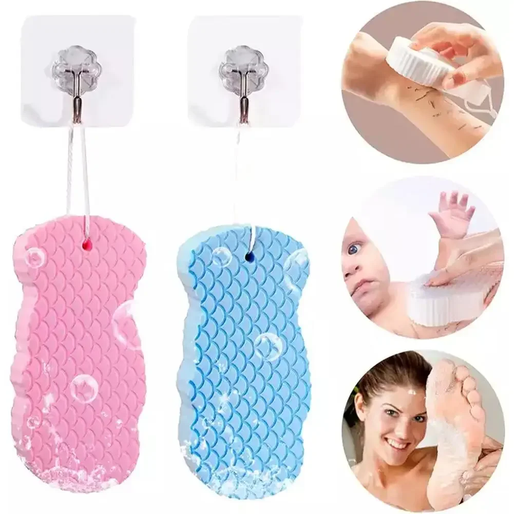 1PC 3D Children\'s Bath Sponge Body Peeling Dead Skin Exfoliating Massager Cleaning Bath Brush Exfoliating