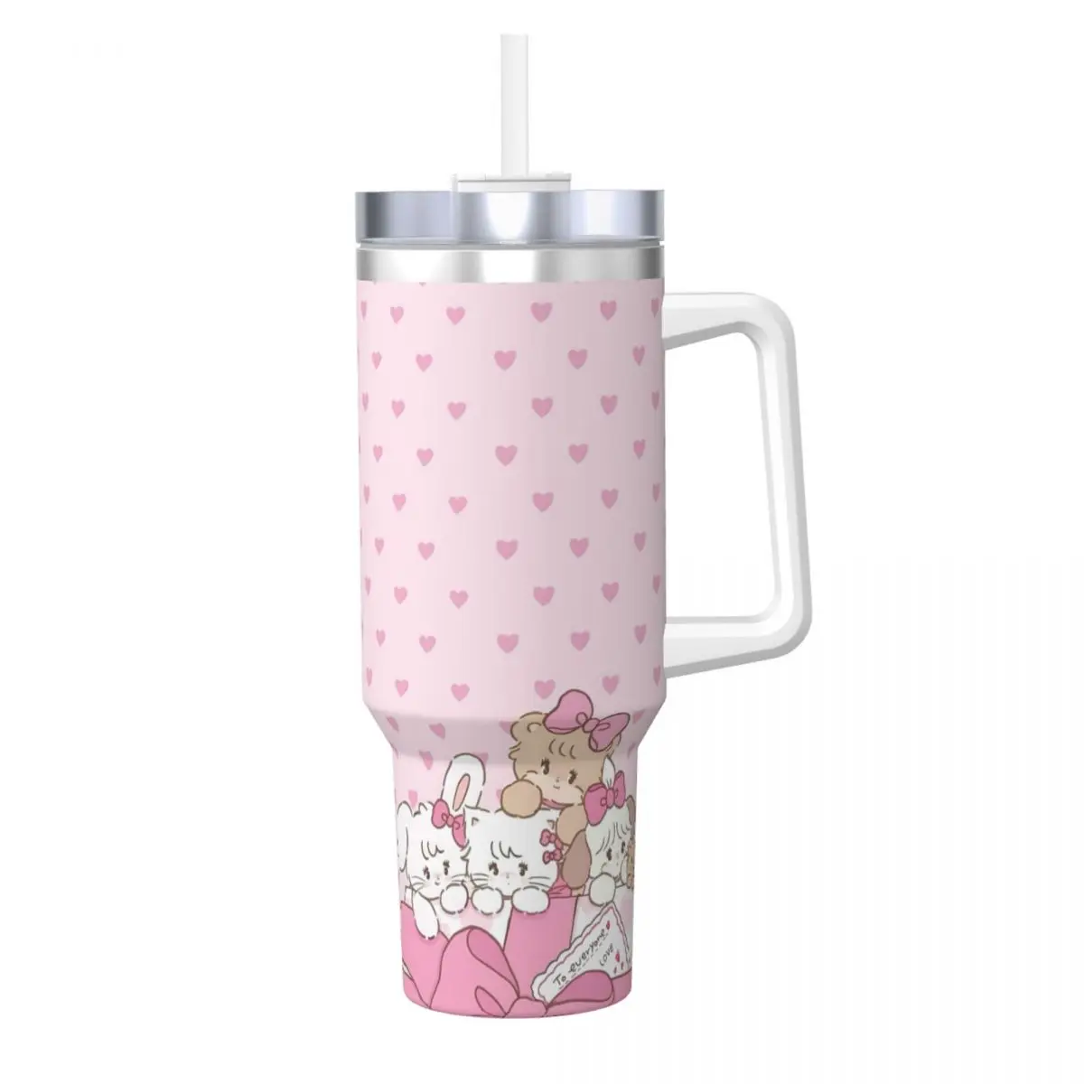 Mikko Stainless Steel Tumbler Camping Thermal Cups With Straws and Lid 40oz Mugs Cup Cold and Hot Water Bottle