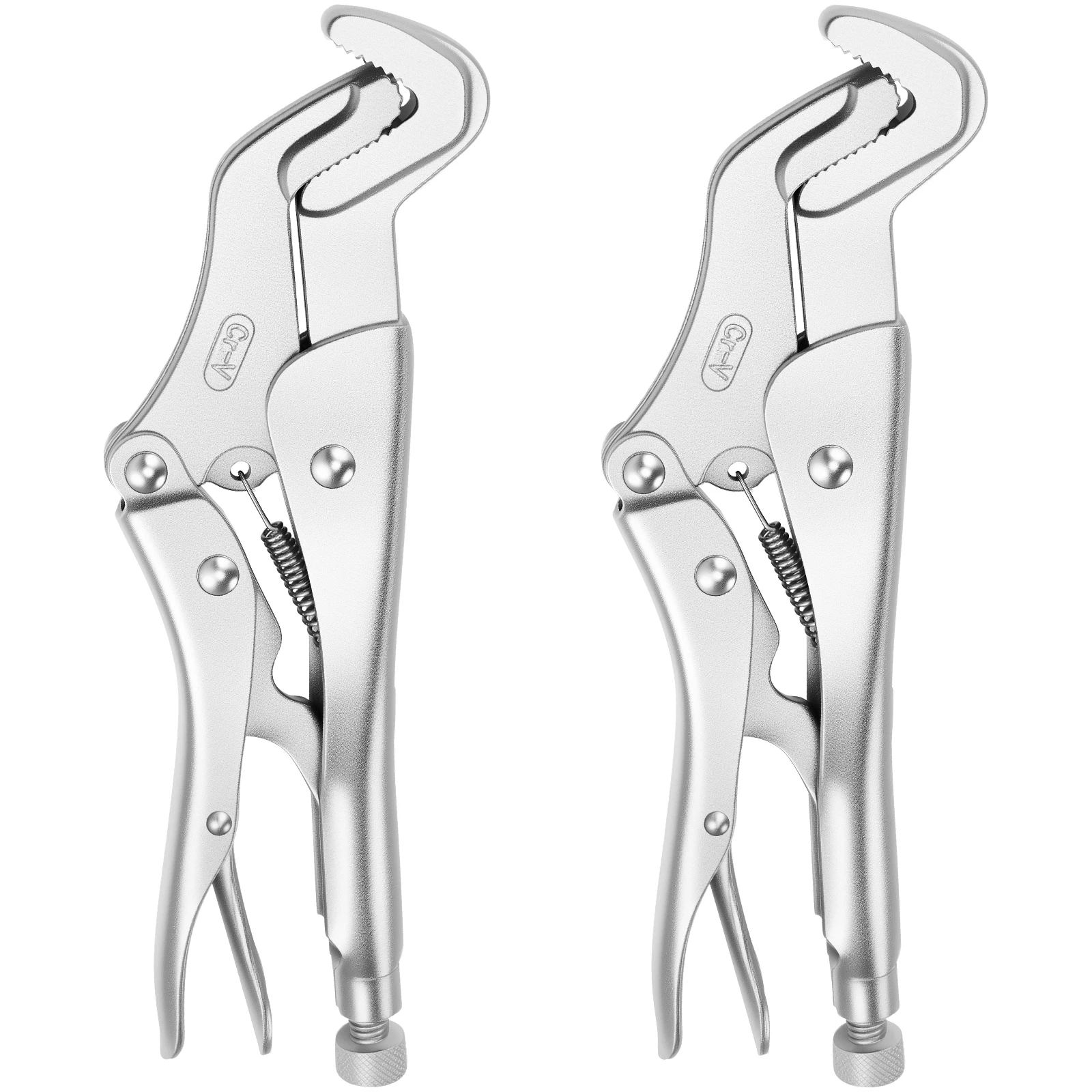 

2Pcs Multifunctional Pliers Hand Tool, Locking pliers Carbon Steel Metalworking,6 to 32mm Adjustable Curved Jaw Pliers Maintenan