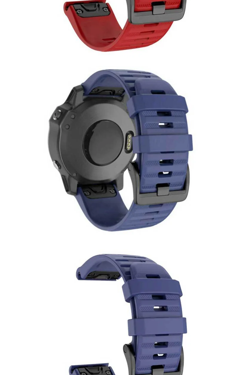 26 20 22mm silicone esporte pulseira para garmin fenix 6x 6 6s pro 7x 7 5x 5 5S 3 3hr relógio inteligente masculino pulseira de liberação rápida